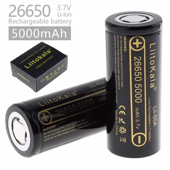 LiitoKala Lii-202 akumulatoru lādētājs+2gab HK LiitoKala Lii-50A 26650 5000mah Uzlādējamo akumulatoru bateriju,40-50A izpildes apstiprināšanu