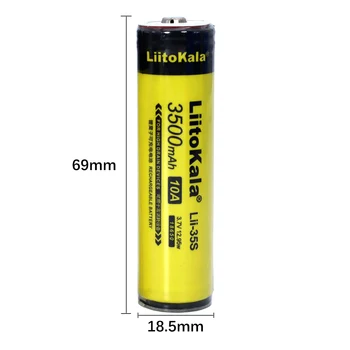 LiitoKala Lii-35S 18650 akumulators 3.7 V litija jonu 3500mAh litija akumulators, piemērots lukturīti PCB aizsardzība