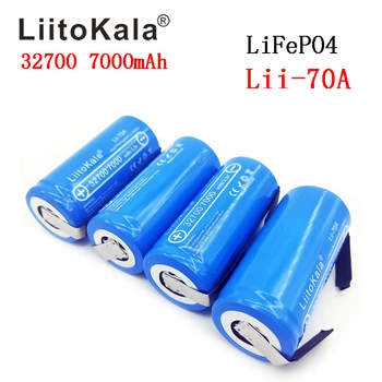 LiitoKala Lii-70.A 32700 lifepo4 3.2 v 7000mah 33A 55A šuves lente skrūvgriezis akumulatora elektrisko velosipēdu powered+Niķeļa plāksnēm,