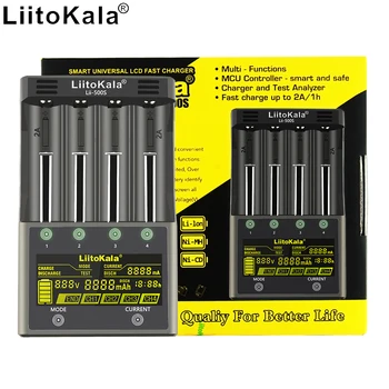 LiitoKala lii-300 500 Akumulatoru Lādētāju Li-ion 3.7 V NiMH 1,2 V Akumulators piemērots 18650 26650 21700 26700 AA, AAA u.c.