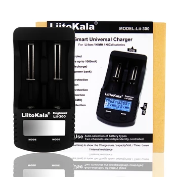 LiitoKala lii-300 500 Akumulatoru Lādētāju Li-ion 3.7 V NiMH 1,2 V Akumulators piemērots 18650 26650 21700 26700 AA, AAA u.c.