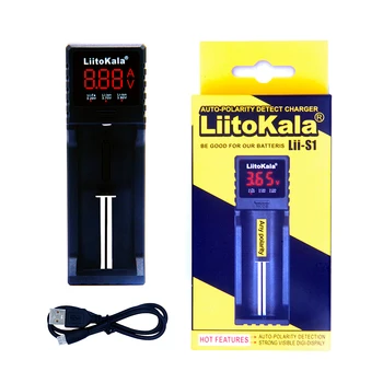 LiitoKala lii-S1lii-S2 lii-S4 LCD 3,7 V 18650 18350 18500 16340 21700 26650 1.2 V AA AAA NiMH litija baterija Lādētājs