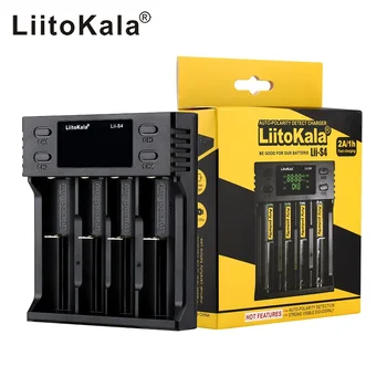 LiitoKala lii-S1lii-S2 lii-S4 LCD 3,7 V 18650 18350 18500 16340 21700 26650 1.2 V AA AAA NiMH litija baterija Lādētājs