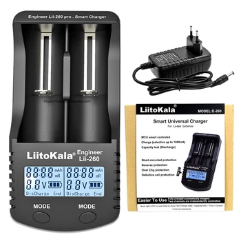 Liitokala lii-260 LCD 3,7 V 18650/18500/16340/18350/14500/10440/17500 26650 Akumulatora Lādētāju,Atklāšana litija akumulatoru lādētājs