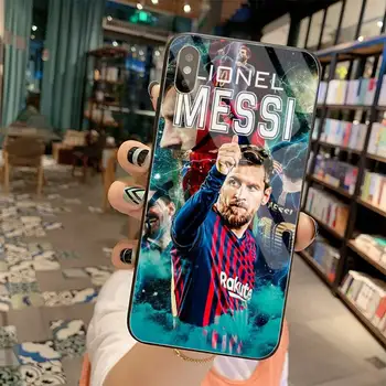 Lionel Neymar Messi Futbola Futbola Luksusa Tālruņa Vāciņu Rūdīts Stikls iPhone 11 Pro XR XS MAX 8 X 7 6S 6 Plus SE 