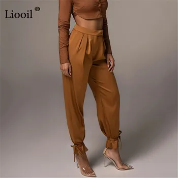 Liooil Sexy Ruched Augsta Vidukļa Zīmuli Bikses Sieviešu Bikses Ar Kabatām 2021. Gada Pavasarī Melns Balts Sieviešu Bikses Sieviešu Garās Bikses