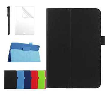 Litchee Flip Matēts PU Leather Case For Samsung Galaxy Tab 3 10.1 collu P5200 P5210 P5220 GT-P5200 Tablete aizsardzības gadījumā +FilmPen