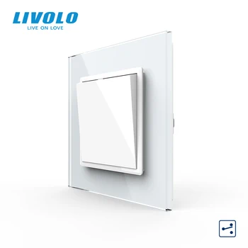 Livolo Ražotājs ES standarta Luksusa kristāla stikla paneli,nospiediet pogu 2 Veidu slēdzi, tastatūra slēdzi ,ievadiet pad krusta slēdzis