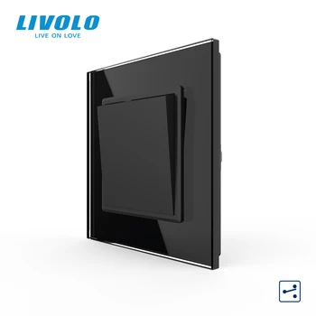 Livolo Ražotājs ES standarta Luksusa kristāla stikla paneli,nospiediet pogu 2 Veidu slēdzi, tastatūra slēdzi ,ievadiet pad krusta slēdzis
