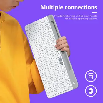 Logitech K580 Bezvadu Ultra plānais Tastatūras Dual Režīmā 2.4 G/Bluetooth Vienojošu Biroja Klaviatūra Desktop PC, Klēpjdators, Tablete Tastatūra