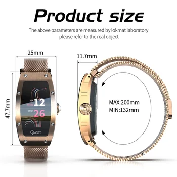 Lokmat Karaliene Stilīgu Sieviešu Smart Skatīties Modes Fitnesa Smartwatch Sirds ritma Monitors Sieviešu Reloj Inteligente Android, iOS