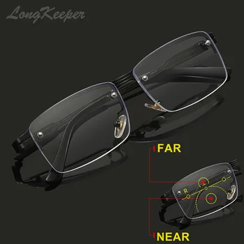 LongKeeper Multifokāla Tuvu, Tālu Redzi Lasīšanas Brilles Sievietēm, Vīriešiem Anti Zilā Gaisma Skaidrs, Lēcas, Progresīvās Dioptrijas +1.5 2.0 2.5 3.0