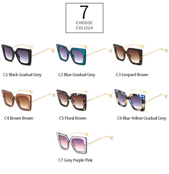 LongKeeper Sievietes Luksusa Zīmola Dizaineru Modes Laukumā Saulesbrilles Lielgabarīta Saules Brilles Ziedu Brilles UV400 oculos feminino
