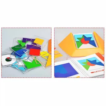 Loģika Puzzle Spēle, 100 Izaicinājums Krāsu Kodu Tangram Mozaīkas Valdes Puzzle Rotaļlietas, lai Attīstītu Telpisko Domāšanu Rotaļlieta Dāvana