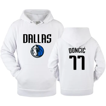 Luka Doncic Dallas Basketbola Hoodies sporta Krekls Vīriešiem, Sievietēm, Hoodies Kokvilnas Vīriešu Ikdienas Hoodies Vilnas Hoodies Džemperi, Topi