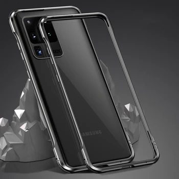 Luksusa Alumīnija, Metāla, Triecienizturīgs Bumper Aizsargā Telefonu Gadījumā Samsung Galaxy S21 Ultra S20, Ņemiet vērā, 20 Plus Modes Aizmugurējo Vāciņu