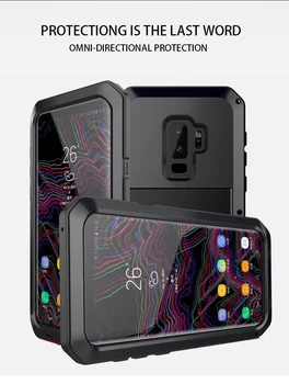 Luksusa Bruņas Metāla Pilnīgu Aizsardzību Gadījumā, ja Samsung Galaxy S5 S6 S7, Ņemiet vērā, 10 Pro 9 5 8 Malas S8 S9 S10 Plus S10e Triecienizturīgs Cove