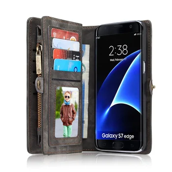 Luksusa Flip Ādas Telefonu Gadījumā Samsung Galaxy S9 S8 S9 Plus S7 malas Gadījumā Karti, Seifs Biznesa Magnētisko Noņemamā Aizmugurējā Vāciņa