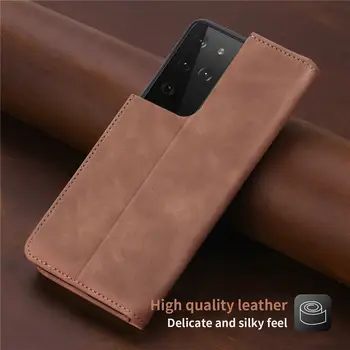 Luksusa Retro Seifs Coque Samsung Galaxy S21 Plus Magnēts, Triecienizturīgs Flip Ādas Gadījumā Galaxy S21 S 21 Ultra Maka Vāks