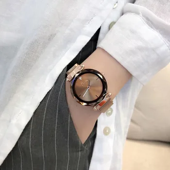 Luksusa Sievietes Minimālisma Skatīties Japānas Kvarca Rose Gold Milanese Cilpa Rokassprādze No Nerūsējošā Tērauda Reloj Mujer Magnētiskā Aizdare Rokas Pulksteņi