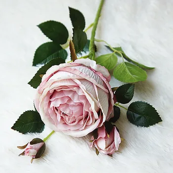 Luksusa liela roze, peonija Mākslīgie Ziedi kāzu dekorācijas, balts viltus rozes Ziedu fleur artificielle flores