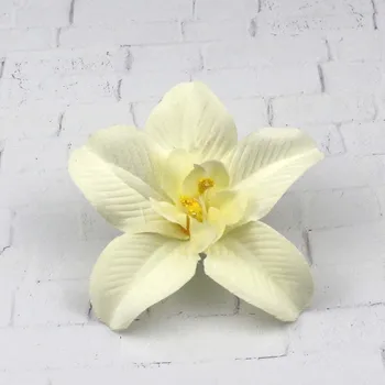 Lulang Balts 15pcs 8cm Mākslīgā Simulācijas Orhideju Dekoratīvā Puķe Cattleya Taizemes Orhideju Zīda Ziedu Galviņām Taras DIY Kāzas