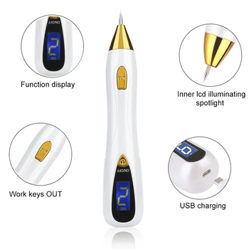 Lāzera Mols Plazmas Pildspalvu Tetovējums Izraibināt Noņemšanas Zīmulis LCD Slaucīt Vietas Dzimumzīmi Likvidēt Kārpu Varžacīm Tumšo plankumu Noņemšanas Salons Ādas Kopšanai