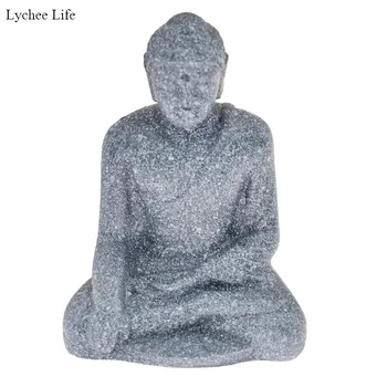 Līčija Dzīves Ķīniešu Stilā Zen Budisms Smilšu Galda Sveķu Statujas Mājas Dārzā Apdare Amatniecības