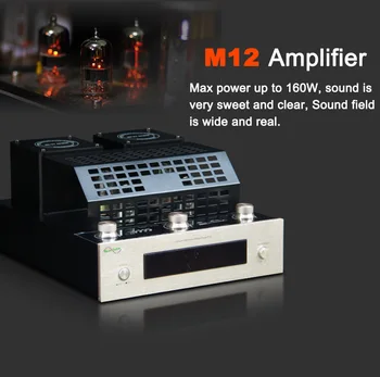 M12 HIFI Augstas Jaudas pastiprinātāju Audio Stereo mājas Bass AMP Bluetooth Vakuuma Cauruļu amplificador atbalsta USB DVD MP3 220V vai 110V