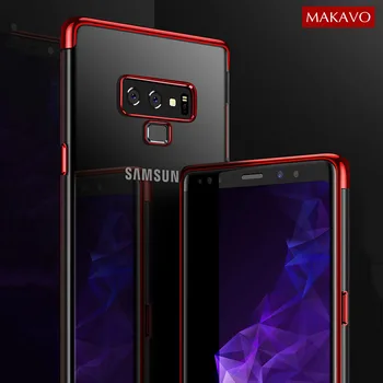 MAKAVO Samsung Galaxy Note 9 Lietā Luksusa Skaidri Pārredzama Telefonu Gadījumos Samsung Galaxy S9 Plus A6 A8 Plus 2018