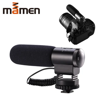 MAMEN 3,5 mm Spraudnis Kameras Mikrofons Kondensatora Ierakstu Microfone MIC-02/03/05/06/07/07Pro/D1/D2/WMIC-01, Kameras Tālrunis Vlog