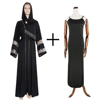 MD Bangladešas Musulmaņi Hijab Abayas Sievietēm, Dubaija Caftan Drēbes Plus Izmēra Boubou Sieviete Jalabiya turku Kleitas, Dimanta Kleita Islāmu