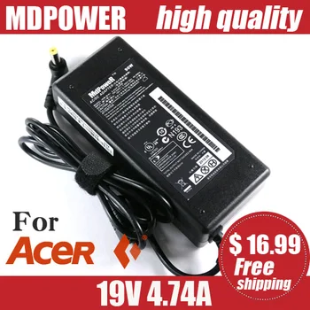 MDPOWER Par Acer ACER 19V 4.74 A 90W Universālais Portatīvo datoru Strāvas Adapteri Lādētāju PA-1900-04 05 24 ADP-90CD DB ADA-90SB BB HA-A0904A3