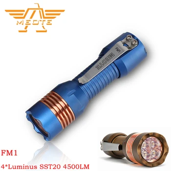 MEOTE FM1 4*Luminus SST20 4500lm 188m BLF Anduril UI 18650 Jaudīgs LED Lukturītis Laternu Par Pašaizsardzības Kempings EDC