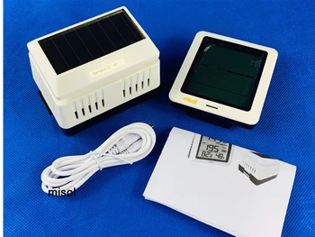 MISOL/ PM2.5 gaisa kvalitātes testeri monitoru, bezvadu, ar iekštelpu temperatūra un mitrums, saules powered