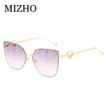 MIZHO Jaunu Stilu Tiešsaistes Slavenību Stila Saulesbrilles Sieviešu Tiešsaistes Slavenību Cat-Eye Saulesbrilles Liels Rāmis F Vārdu Slīpums Brilles