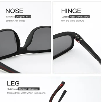 MIZHO Optisko Zīmola Dizaina Jaunas Polarizētās Saulesbrilles, Vīriešu Mode Vīriešu Briļļu TR90, Saules Brilles, UV Aizsardzība Ceļojumu Zvejas
