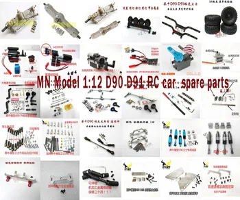 MN Modelis 1:12 D90 D91 RC auto upgrade metāla daļas, motora servo roku rīku piedziņas vārpsta šoks absorder pull rod ass amortizatori, riepas utt.