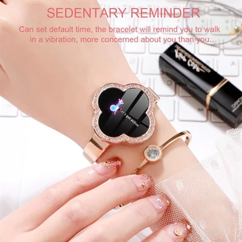 MNWT S6 Smart Skatīties Ūdensizturīgs Sievietes Sirds ritma Monitors asinsspiediens Fitnesa Tracker Smartwatch Sporta Skatīties uz ios android