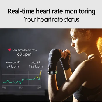 MODOSON Smart Aproce Q8 Sirds ritma Monitors Joslā, Fitnesa Tracker SmartBand Vīrieši Sievietes Skatīties Facebook Twitter Atgādinājums Aproce
