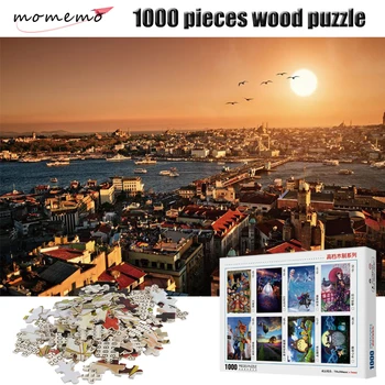 MOMEMO Turcija Ainavu Koka Puzle 1000 Gabali Pieaugušo Izklaides Montāža Rotaļlietas Puzzle Spēle Bērniem, Dāvanas Kaste Iepakojumā