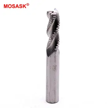 MOSASK 1GB 3 Flautas HRC55 Apstrādes Alumīnija 6 8 10 12 mm, Kāta Cietā Volframa Karbīda Tērauda Maršrutētāju Nelīdzenumu frēze