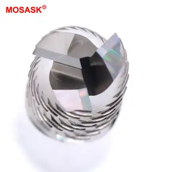 MOSASK 1GB 3 Flautas HRC55 Apstrādes Alumīnija 6 8 10 12 mm, Kāta Cietā Volframa Karbīda Tērauda Maršrutētāju Nelīdzenumu frēze