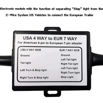 MUMS Eiropā, Piekabes Gaismas Converter 4 Veidu Plakano Ligzda (American Transportlīdzeklis) Līdz 7 virzienā Ligzda (Eiropas Piekabes)