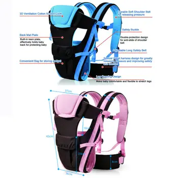 MUMS Jaundzimušais Baby Carrier-Sling Backpack Priekšējā Atpakaļ Krūtīs Ergonomisks 4 Pozīcijas Unisex Karstā Mugursomas