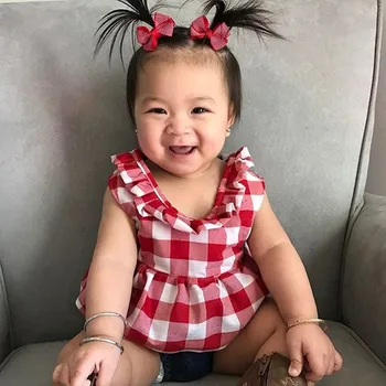 MUQGEW 2019 Toddler Baby Girl Vasaras Pleds Vadvirsmas T-krekls, Tops+Džinsa Bikses Apģērbu Komplekts baby girl apģērbu Jaundzimušajam, Tērpiem #06