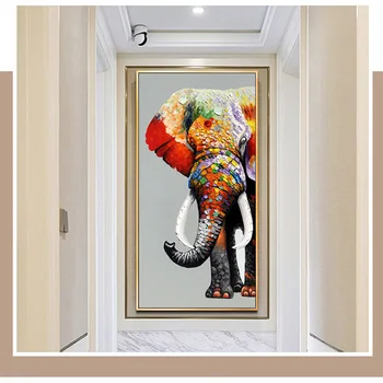 MUTU Krāsains Naftas Āfrikas Ziloņi Cuadros Kanvas Glezna Savvaļas Mākslas Dzīvnieku Skandināvijā Plakāti un Izdrukas Sienas Dzīvojamā Istabā
