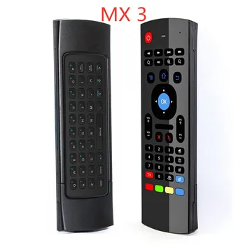 MX3 Gaisa Peli Smart Balss Tālvadības Backlit MX3 Pro 2.4 G Wireless Keyboard IS Mācību Android 9.0 TV M8S+T8 QBOX