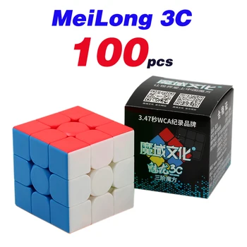 Magic Cube 3x3x3 QiYi Warriors Stickerless Bura W Uzlīmes SengSo Leģendas 3x3 50 100pc Nosaka Profesionālās Ātrums Cubo Кубик рубик