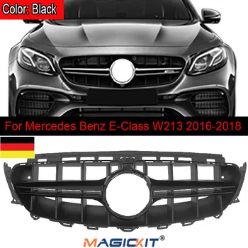 MagicKit For Mercedes BENZ E Class W213 2016-2019 Black Priekšā Sacensību Grila Režģis